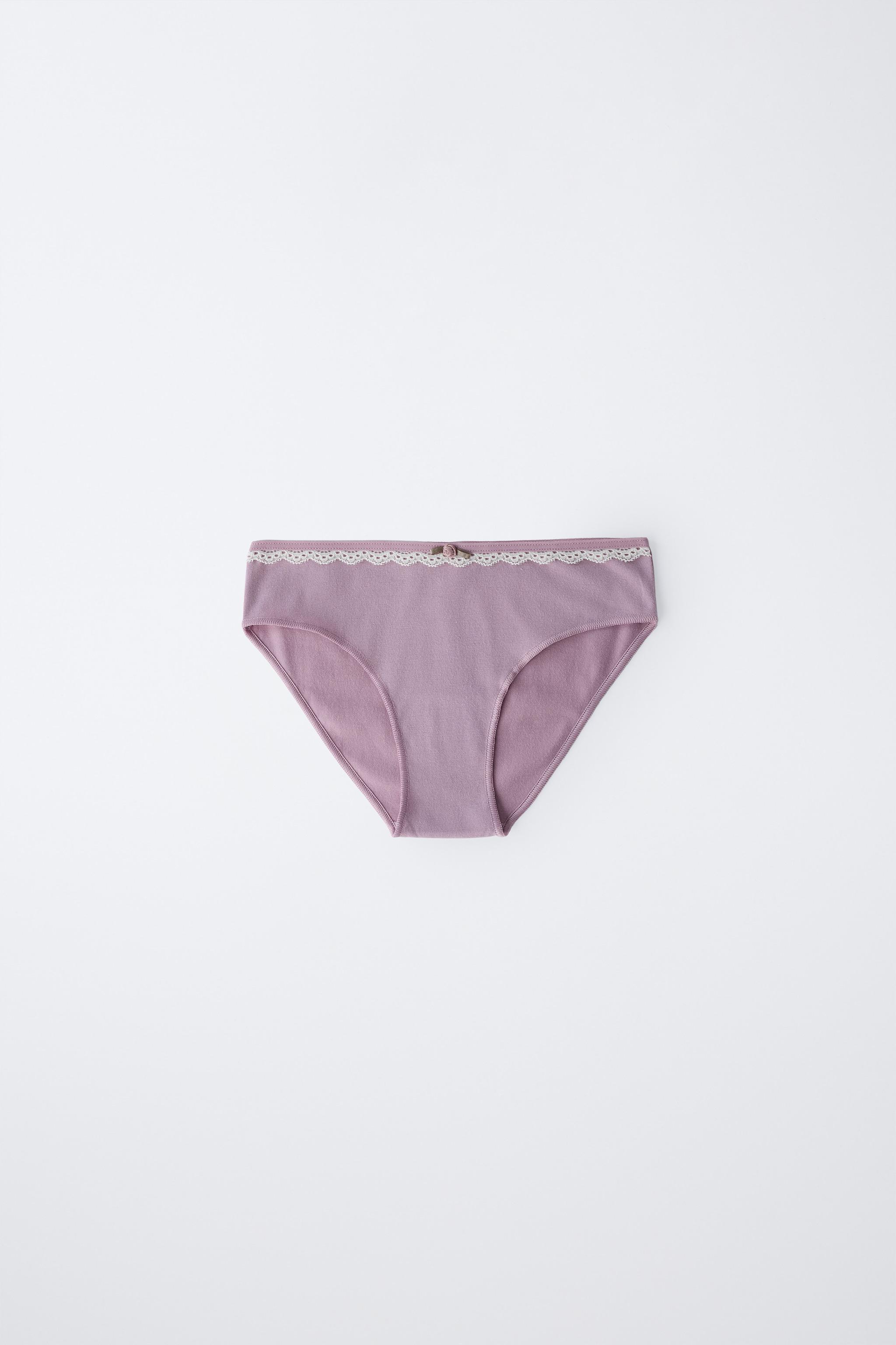 AGES 6-14 / SIX-PACK OF LACE UNDERWEAR